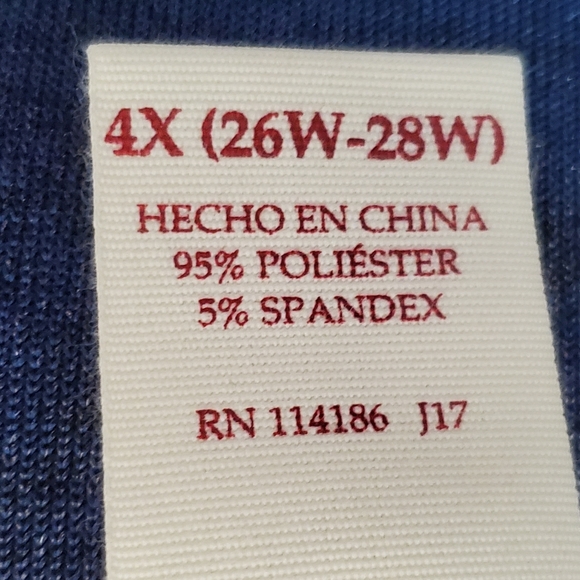 NAVY BLUE SHIMMER ☆ CAGE NECK TOP ☆ 4X ☆ NWT - Picture 9 of 10